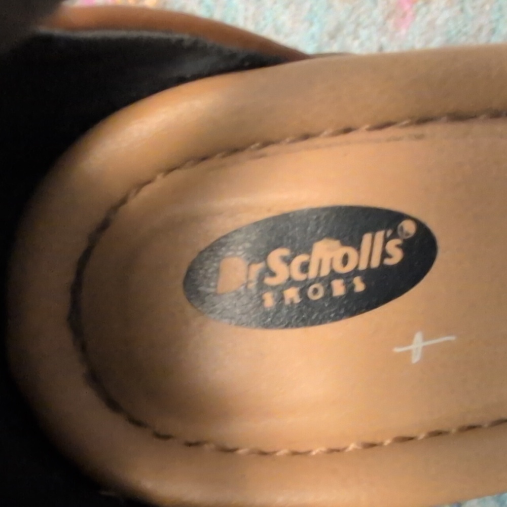 Dr. Scholl's Navy and Tan Heeled Sandals - Picture 5 of 7
